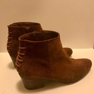 Aldo Suede Almond Toe Booties